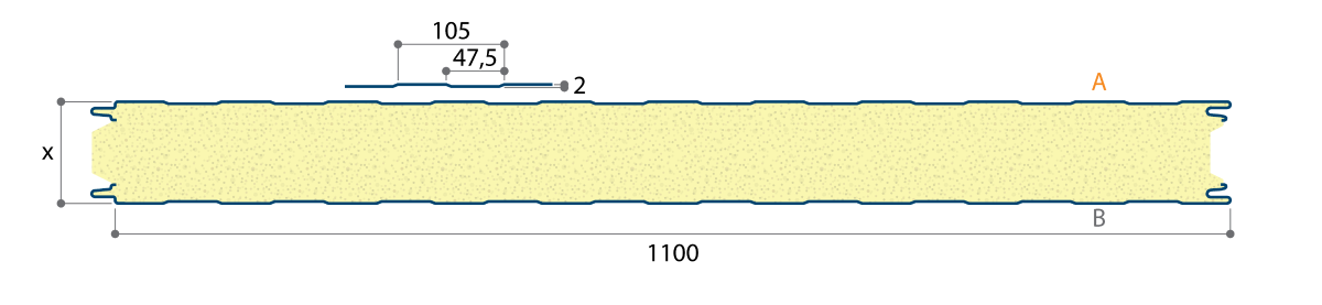 JI TF Wall 1100 80-100 (Liner profile)